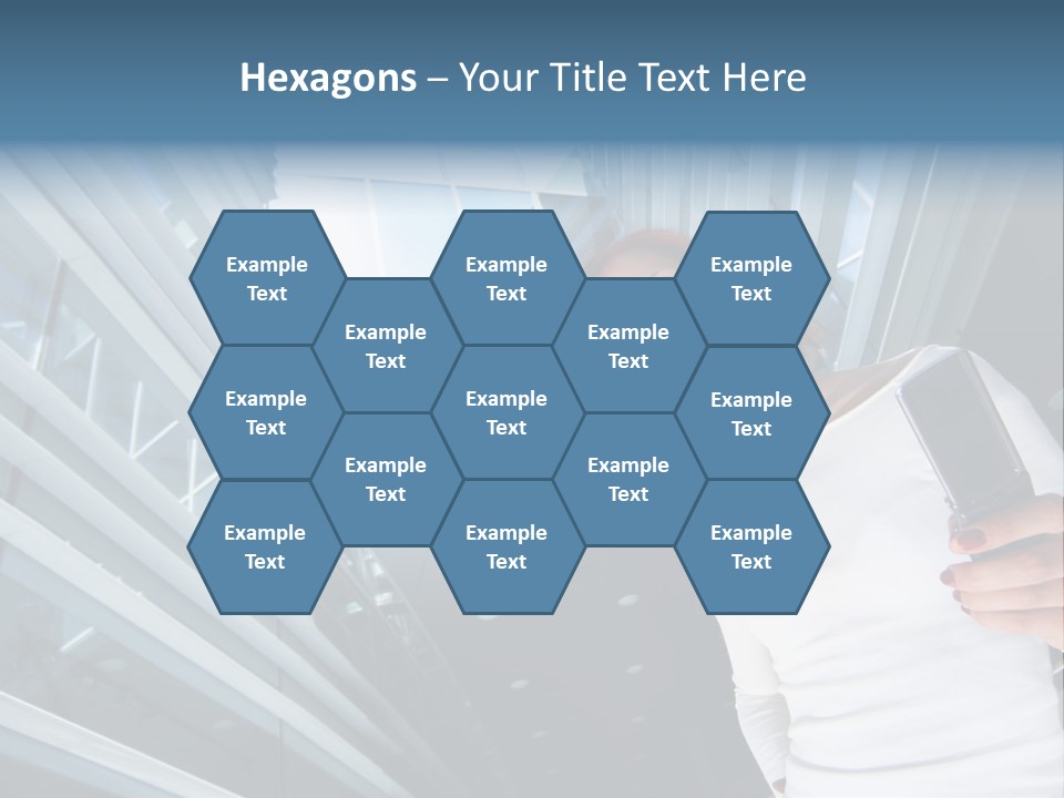 Redhead Girl With Cellular PowerPoint Template