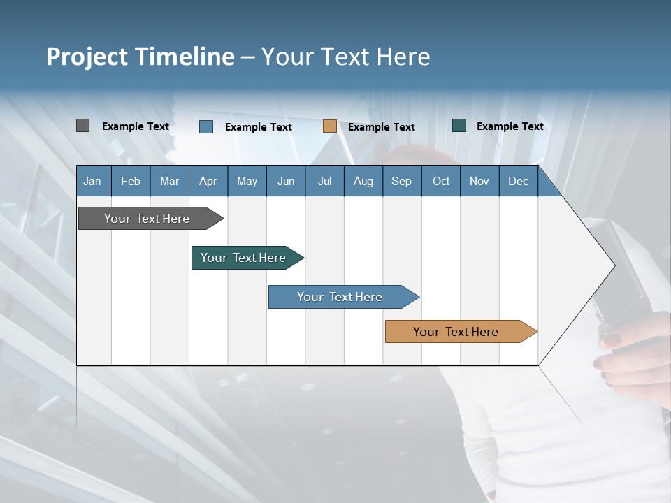 Redhead Girl With Cellular PowerPoint Template