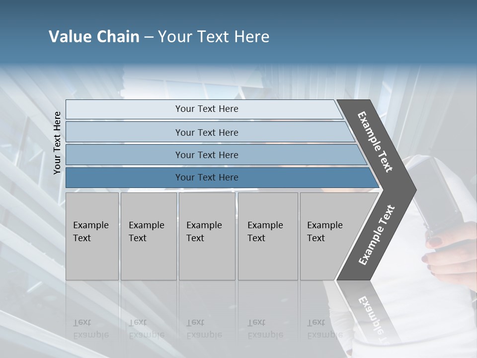 Redhead Girl With Cellular PowerPoint Template