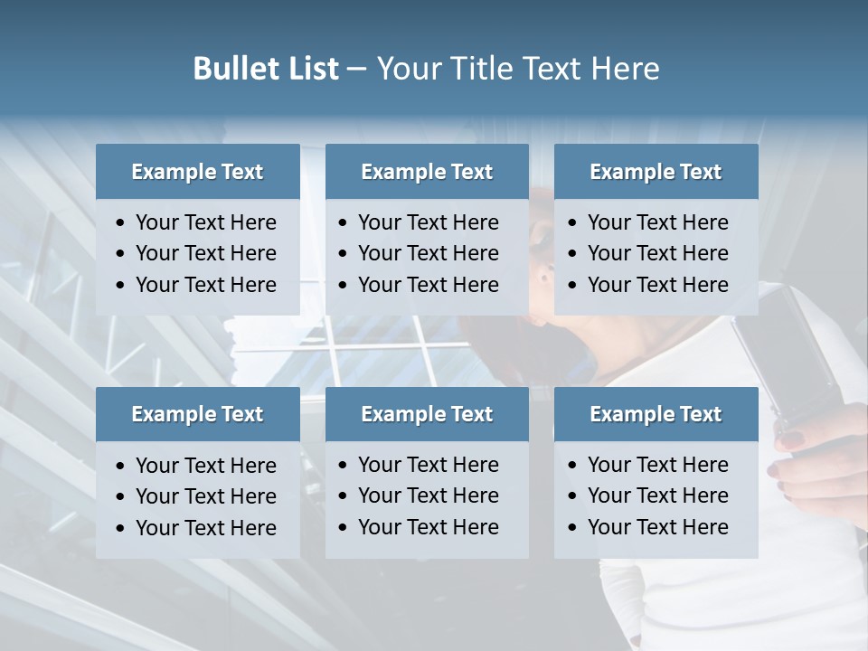 Redhead Girl With Cellular PowerPoint Template