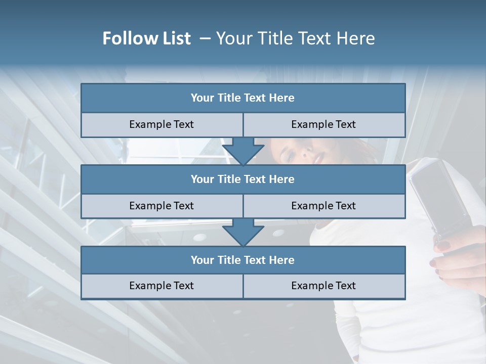 Redhead Girl With Cellular PowerPoint Template