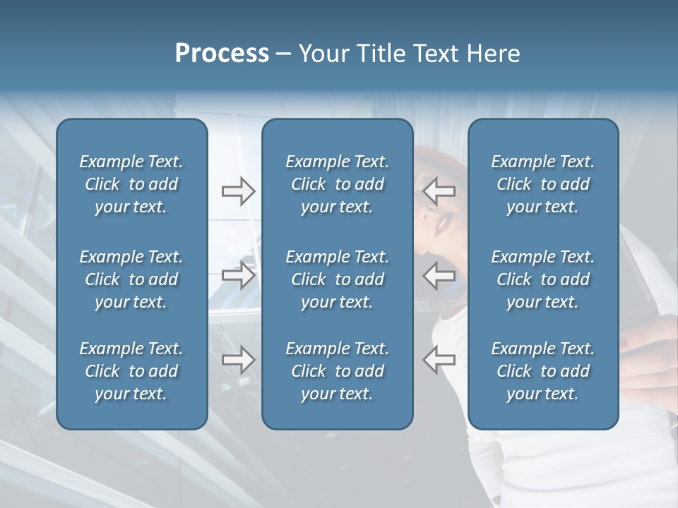 Redhead Girl With Cellular PowerPoint Template