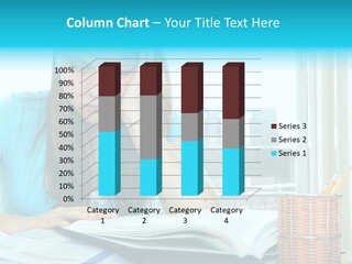 Teenage Girl Studying With Textbooks Looking Unhappy PowerPoint Template