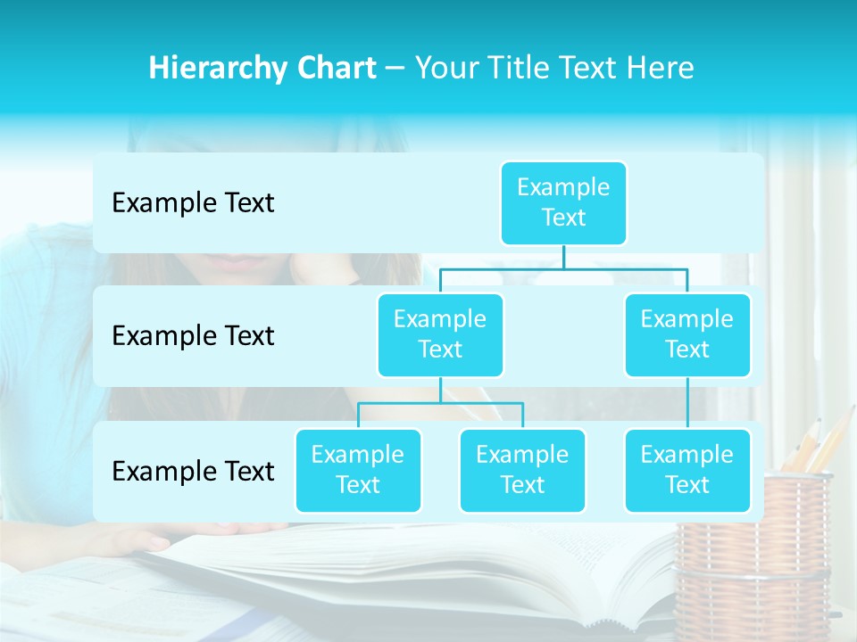 Teenage Girl Studying With Textbooks Looking Unhappy PowerPoint Template