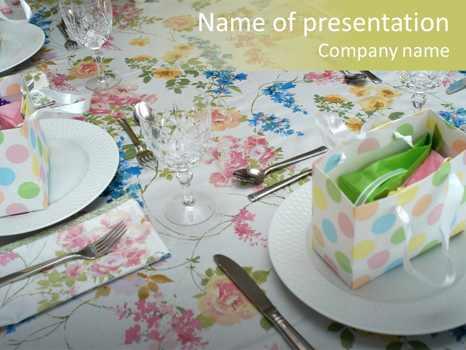 Party Place Setting PowerPoint Template