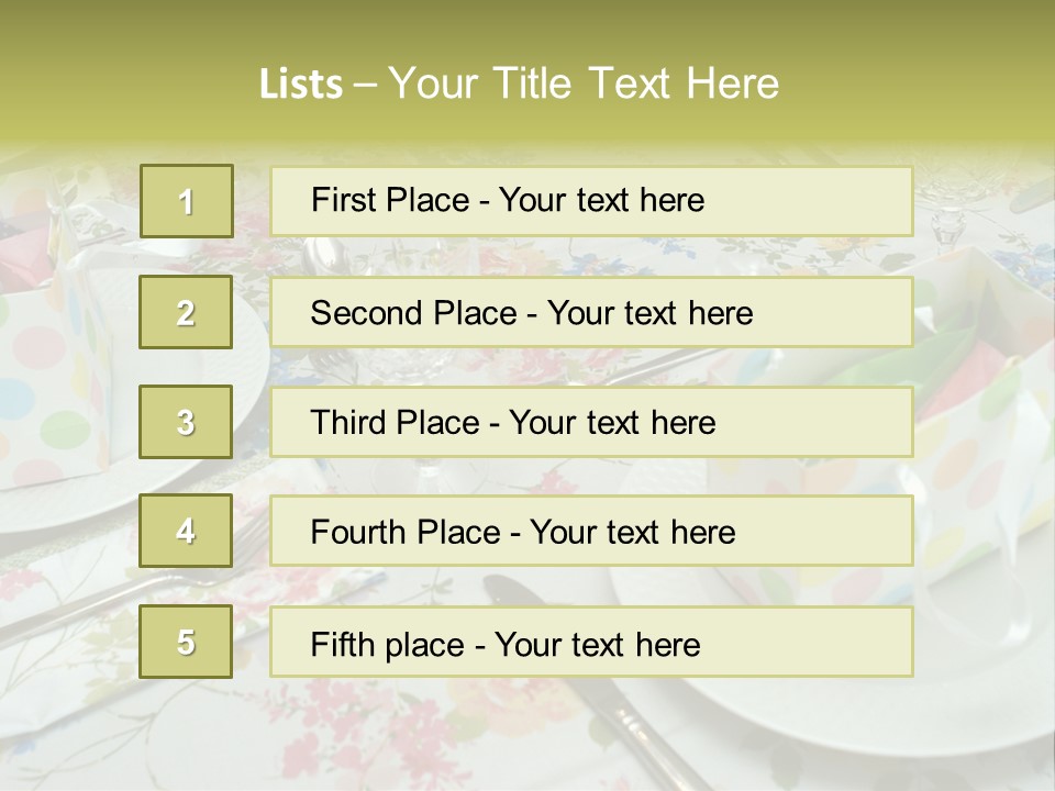 Party Place Setting PowerPoint Template