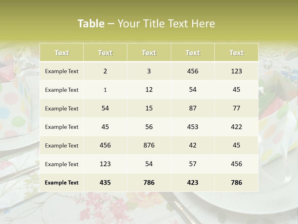 Party Place Setting PowerPoint Template