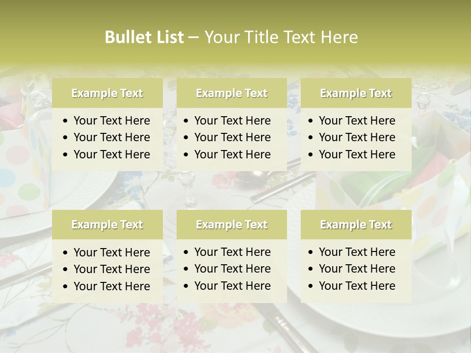 Party Place Setting PowerPoint Template