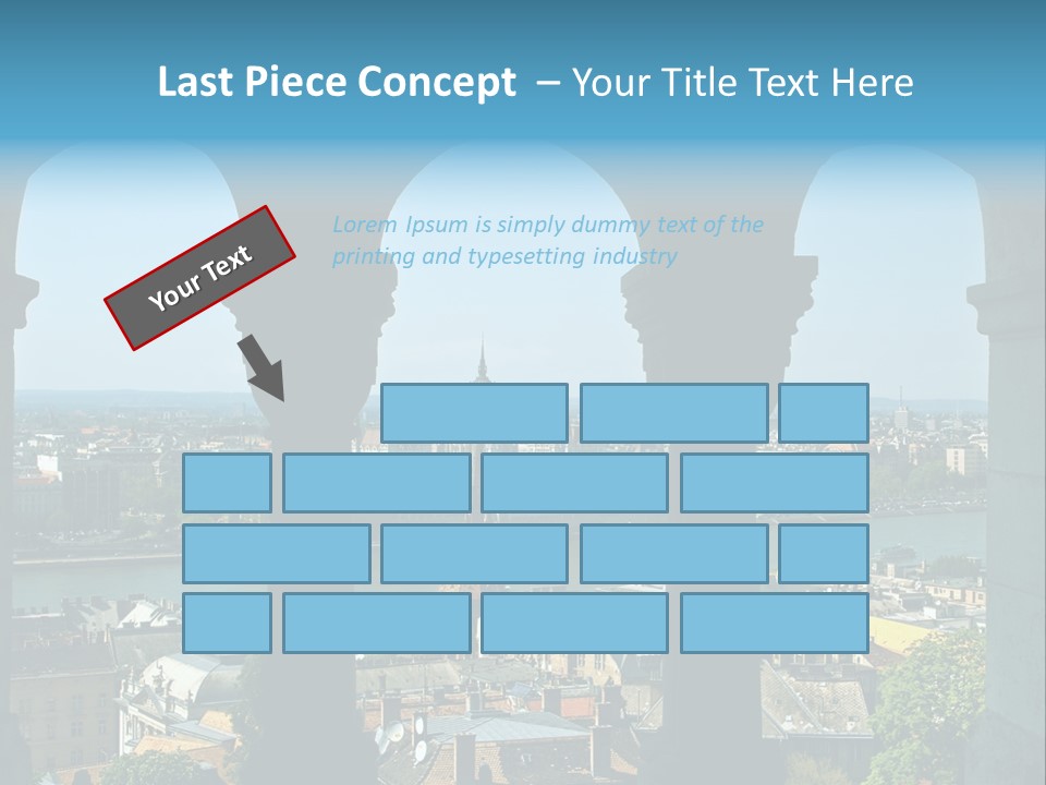 Budapest Panorama - Hungarian Capital Viewed Trough Arches PowerPoint Template