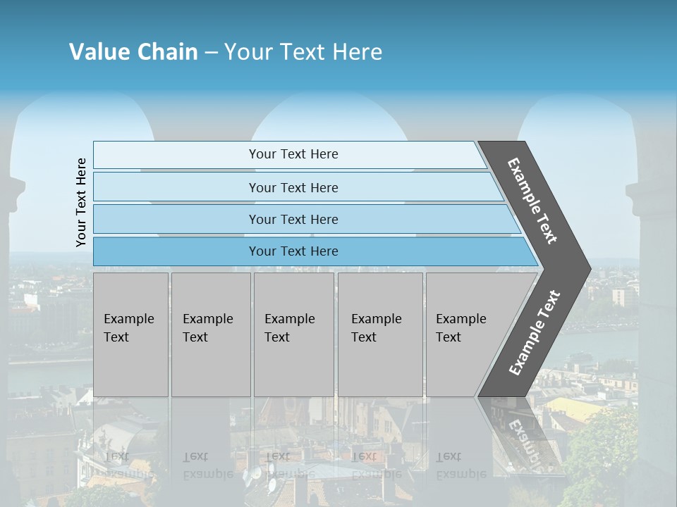 Budapest Panorama - Hungarian Capital Viewed Trough Arches PowerPoint Template