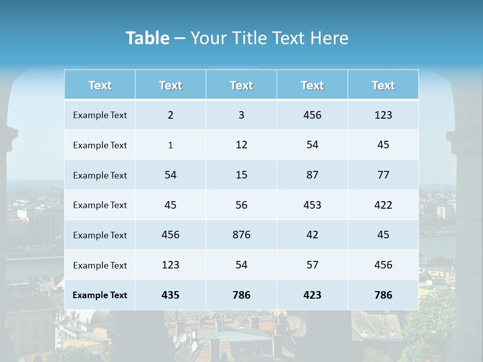 Budapest Panorama - Hungarian Capital Viewed Trough Arches PowerPoint Template