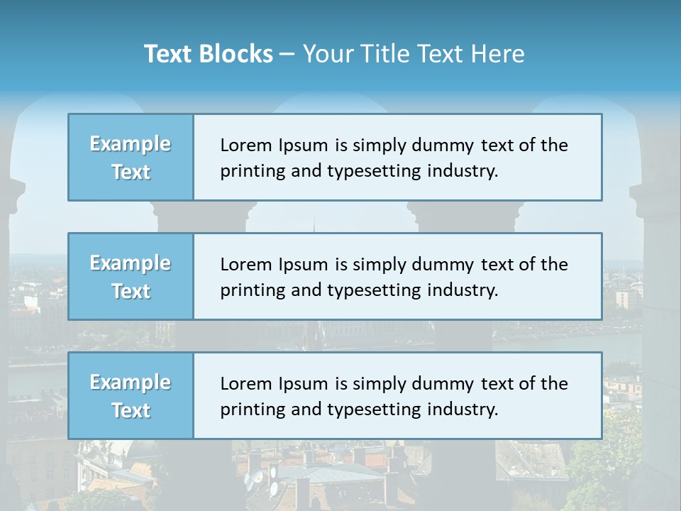 Budapest Panorama - Hungarian Capital Viewed Trough Arches PowerPoint Template