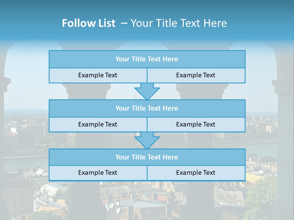 Budapest Panorama - Hungarian Capital Viewed Trough Arches PowerPoint Template