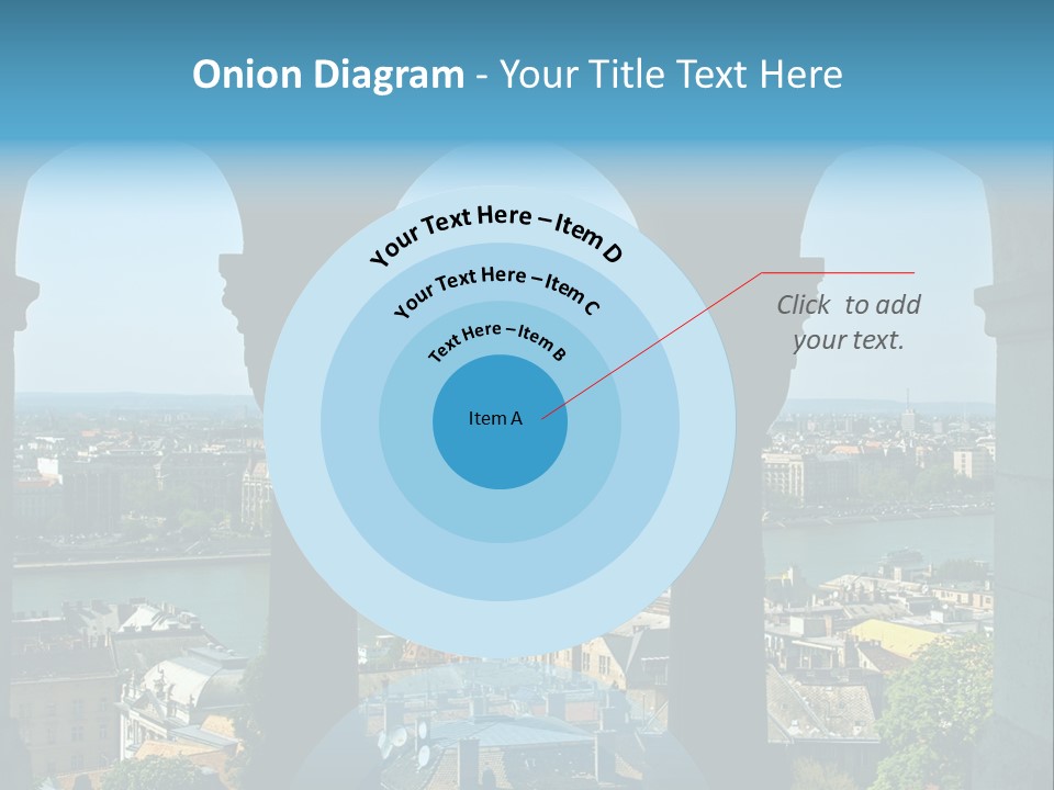 Budapest Panorama - Hungarian Capital Viewed Trough Arches PowerPoint Template