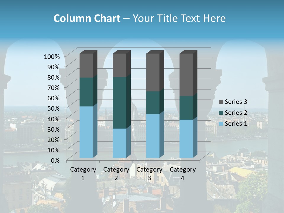 Budapest Panorama - Hungarian Capital Viewed Trough Arches PowerPoint Template