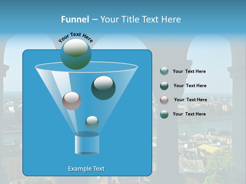 Budapest Panorama - Hungarian Capital Viewed Trough Arches PowerPoint Template