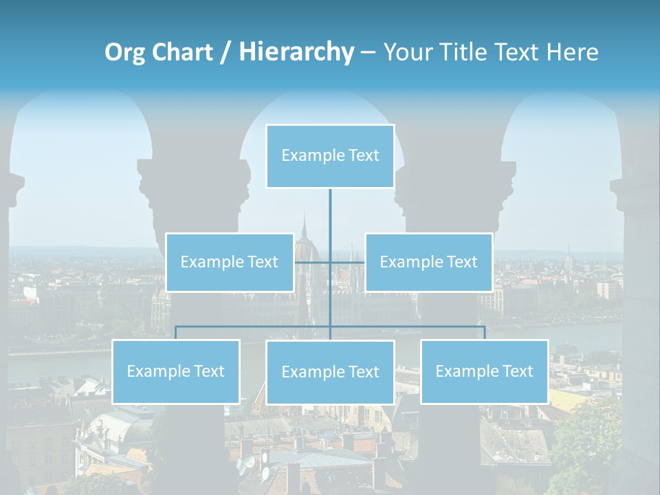 Budapest Panorama - Hungarian Capital Viewed Trough Arches PowerPoint Template