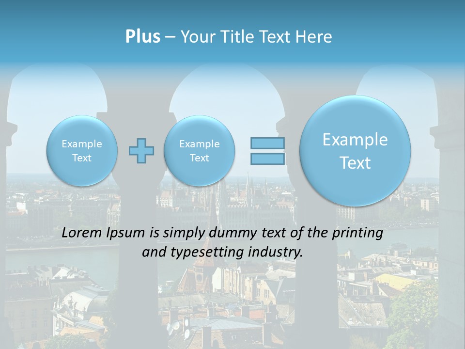 Budapest Panorama - Hungarian Capital Viewed Trough Arches PowerPoint Template