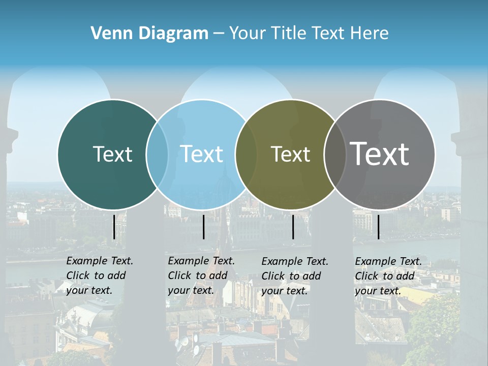 Budapest Panorama - Hungarian Capital Viewed Trough Arches PowerPoint Template