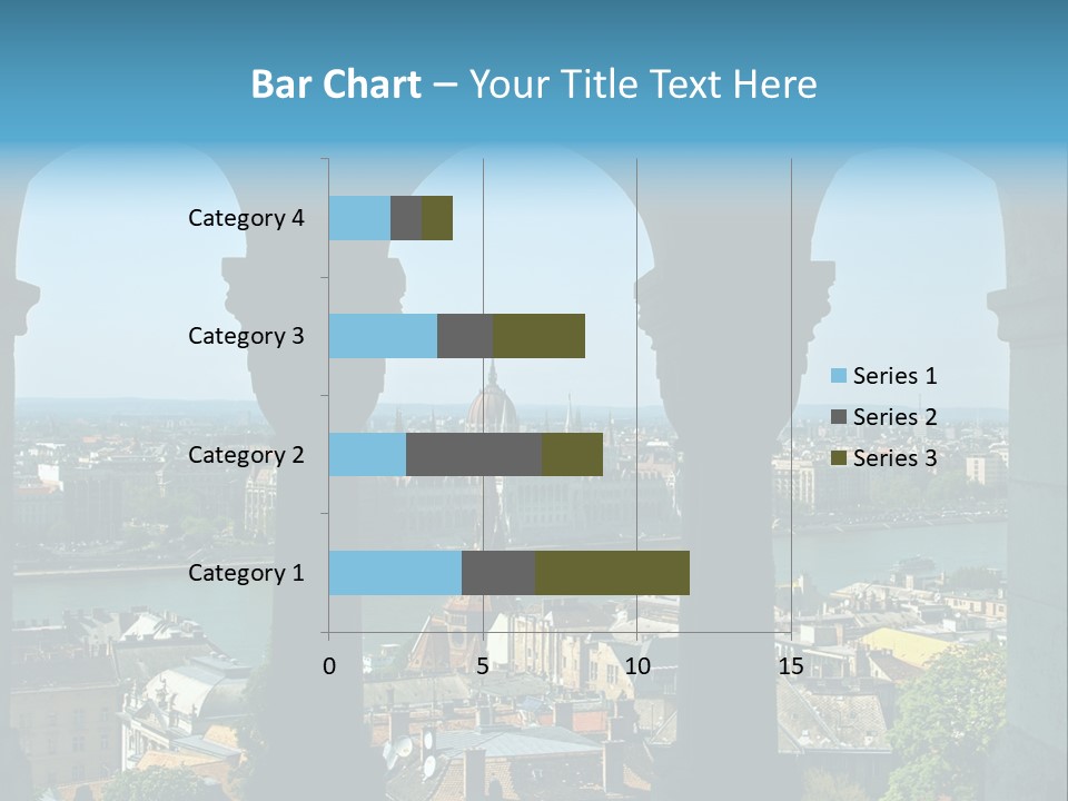 Budapest Panorama - Hungarian Capital Viewed Trough Arches PowerPoint Template