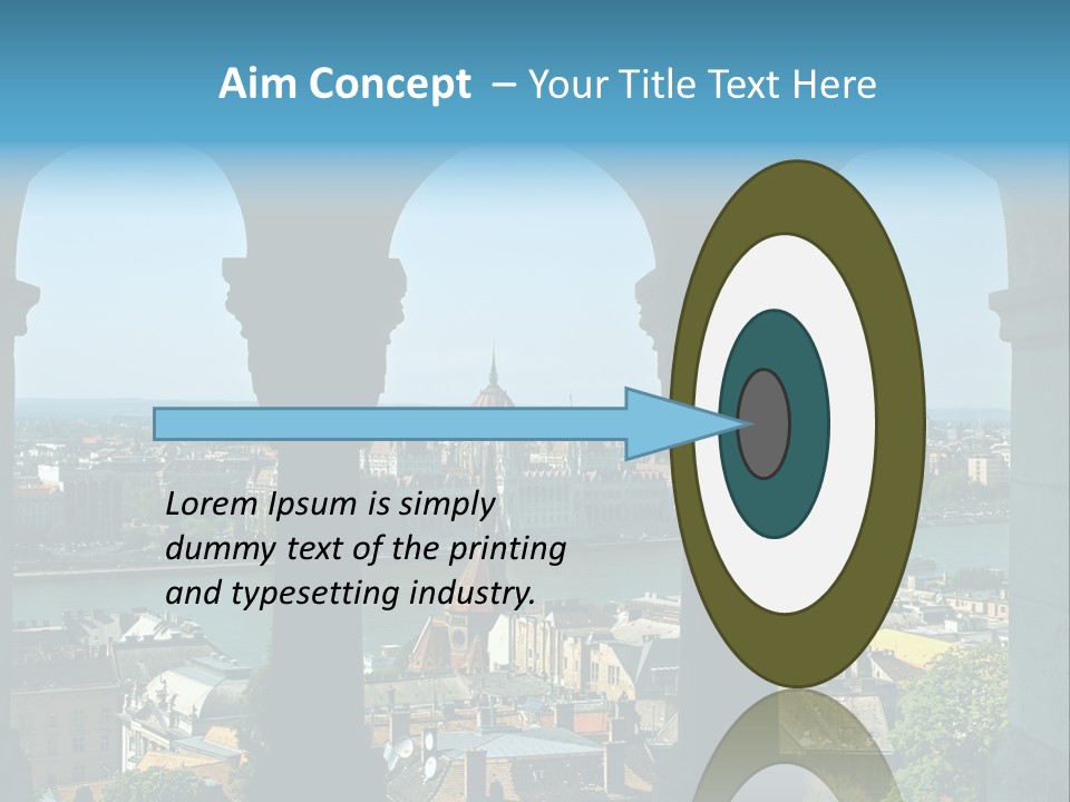 Budapest Panorama - Hungarian Capital Viewed Trough Arches PowerPoint Template