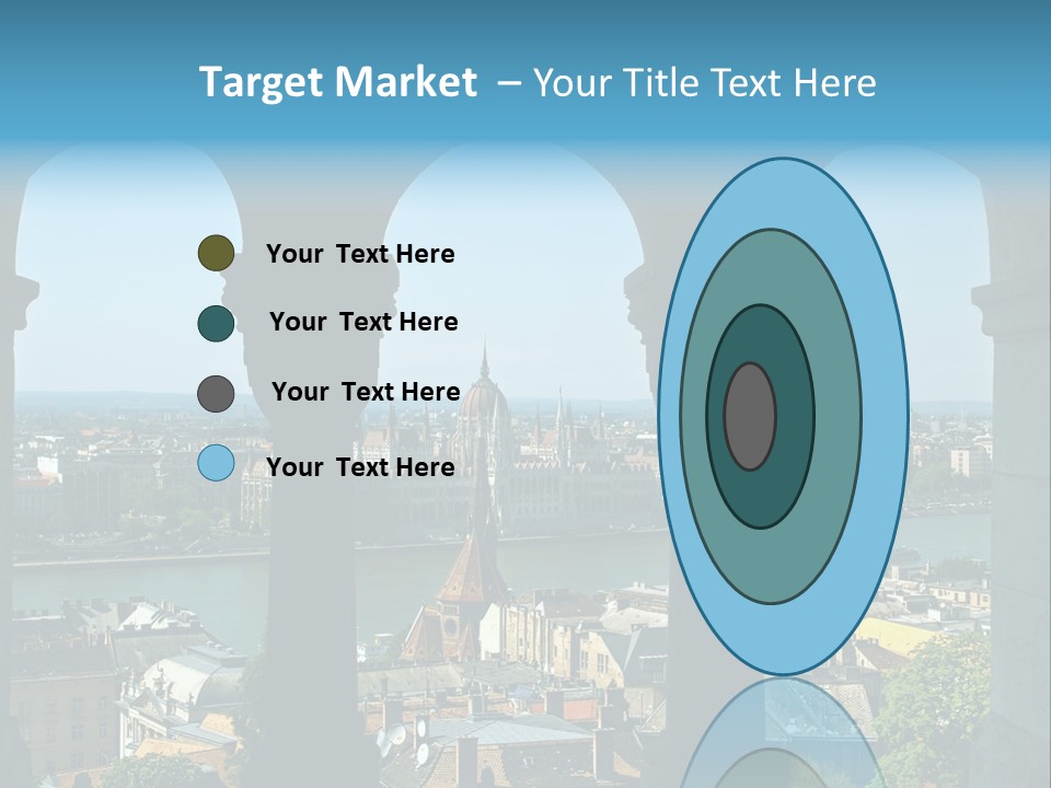 Budapest Panorama - Hungarian Capital Viewed Trough Arches PowerPoint Template