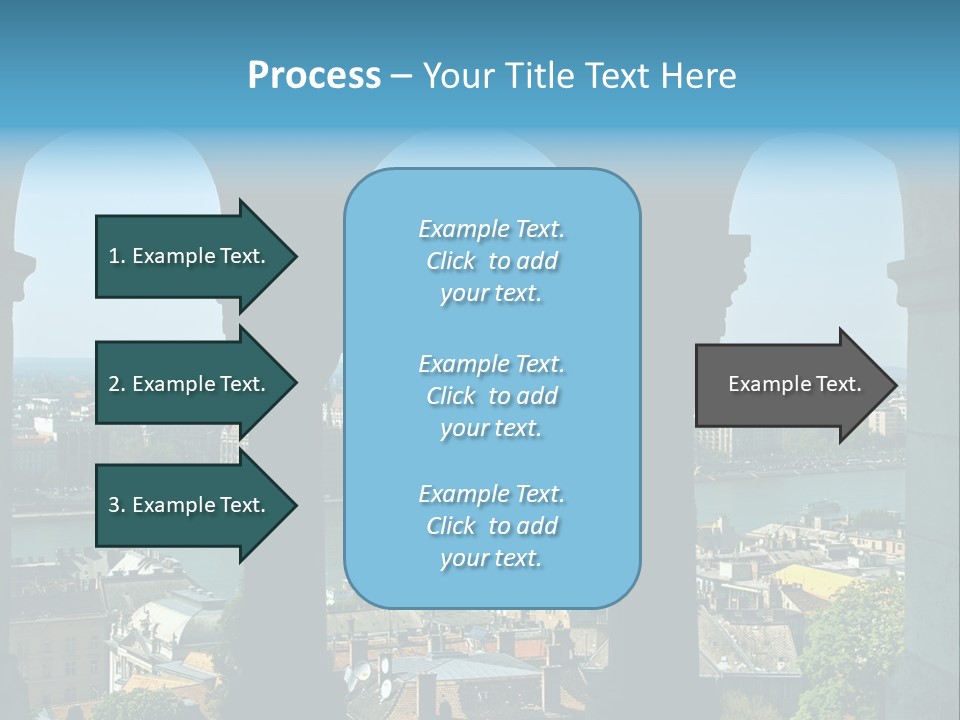 Budapest Panorama - Hungarian Capital Viewed Trough Arches PowerPoint Template