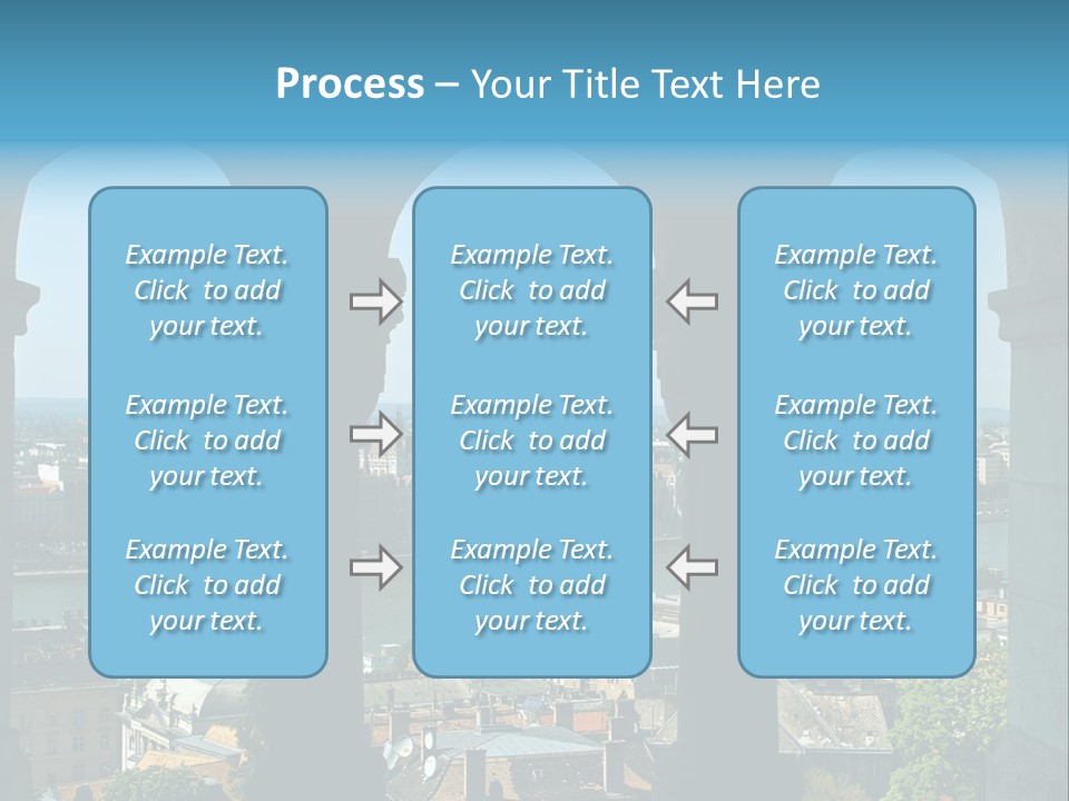Budapest Panorama - Hungarian Capital Viewed Trough Arches PowerPoint Template
