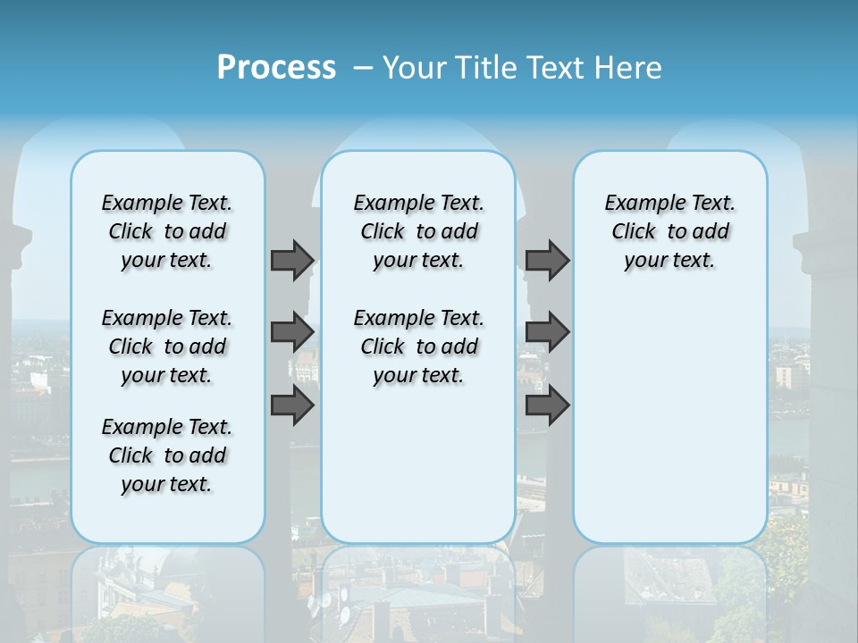 Budapest Panorama - Hungarian Capital Viewed Trough Arches PowerPoint Template