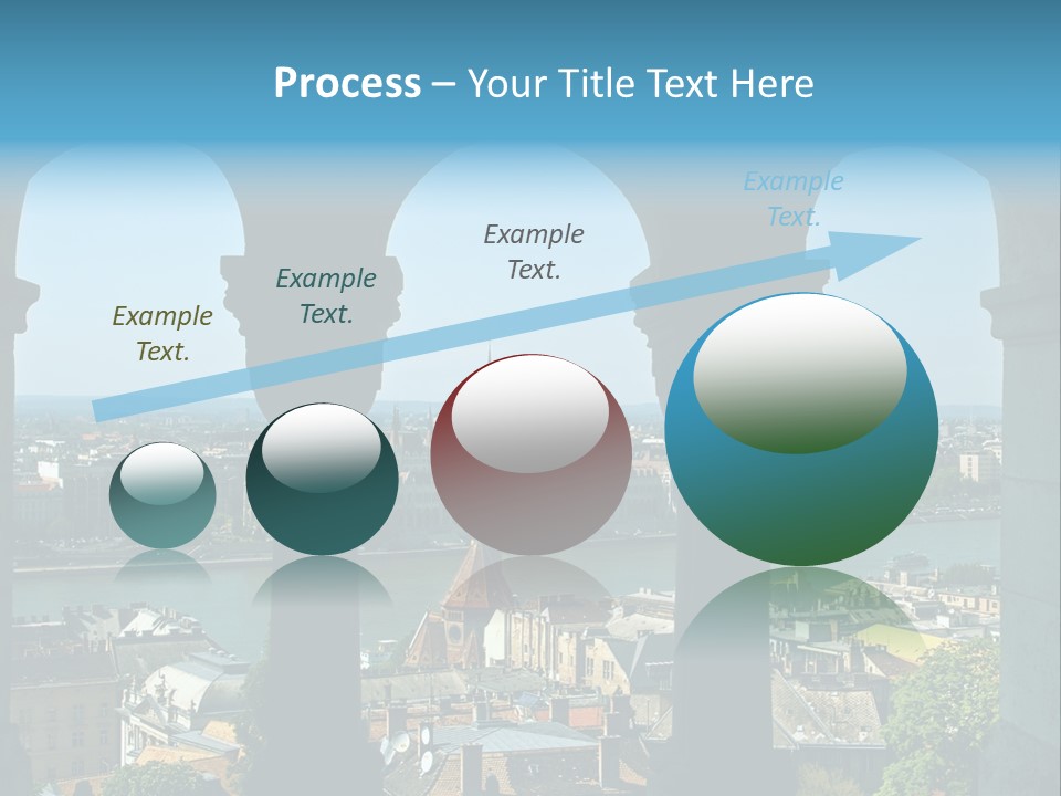 Budapest Panorama - Hungarian Capital Viewed Trough Arches PowerPoint Template