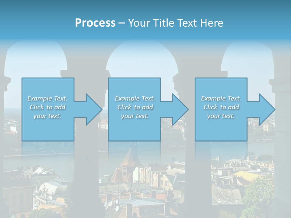 Budapest Panorama - Hungarian Capital Viewed Trough Arches PowerPoint Template