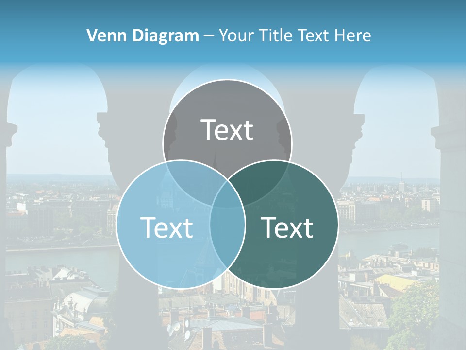 Budapest Panorama - Hungarian Capital Viewed Trough Arches PowerPoint Template