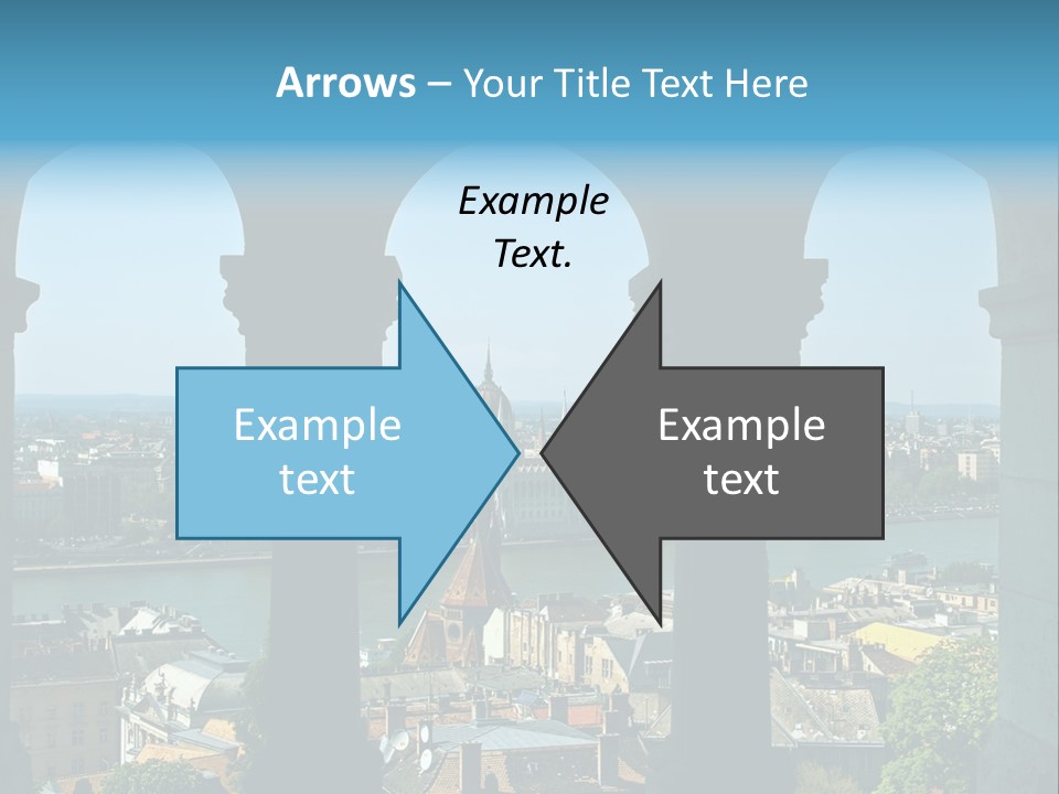 Budapest Panorama - Hungarian Capital Viewed Trough Arches PowerPoint Template