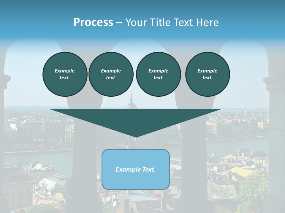 Budapest Panorama - Hungarian Capital Viewed Trough Arches PowerPoint Template