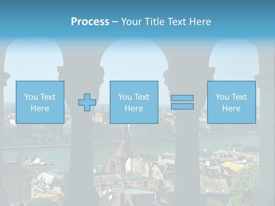 Budapest Panorama - Hungarian Capital Viewed Trough Arches PowerPoint Template