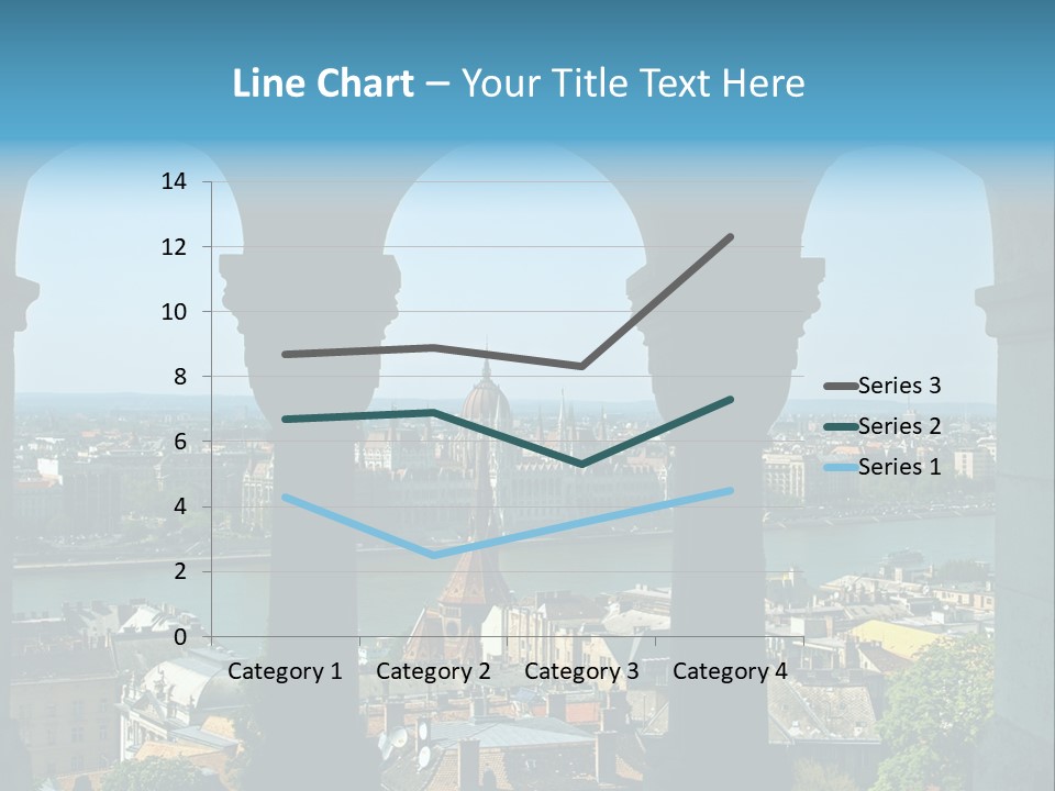 Budapest Panorama - Hungarian Capital Viewed Trough Arches PowerPoint Template
