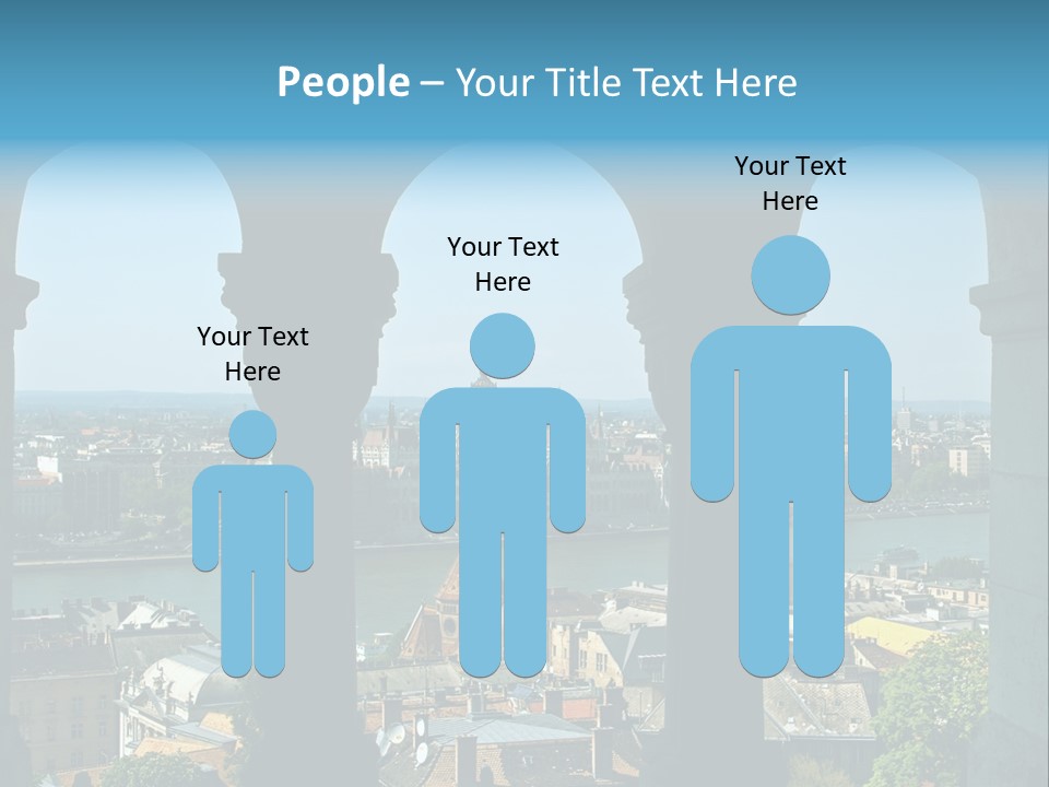 Budapest Panorama - Hungarian Capital Viewed Trough Arches PowerPoint Template