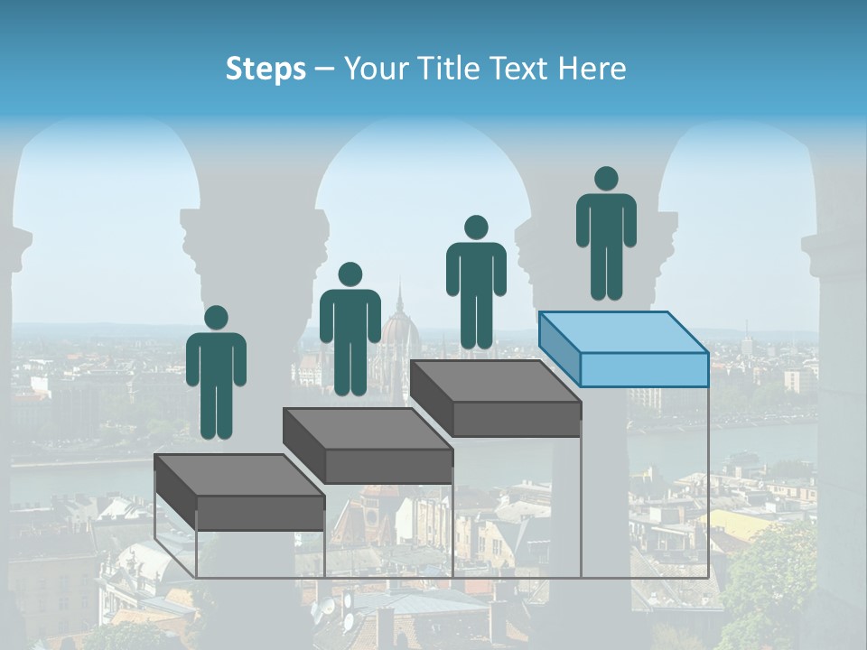 Budapest Panorama - Hungarian Capital Viewed Trough Arches PowerPoint Template