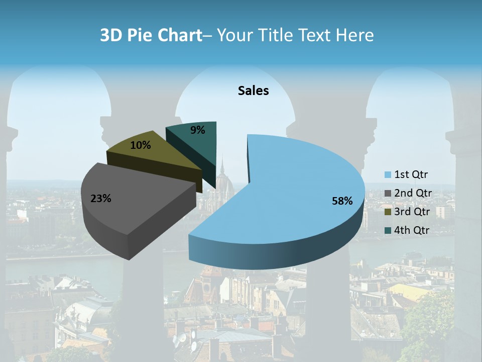 Budapest Panorama - Hungarian Capital Viewed Trough Arches PowerPoint Template