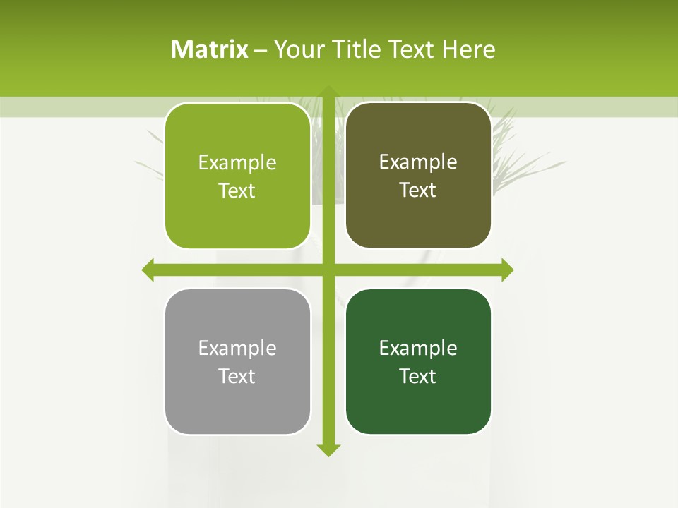 Environment Concept - Green Grass In White Paper Bag PowerPoint Template