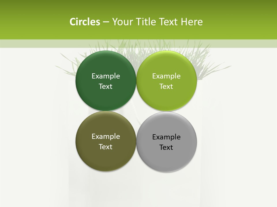 Environment Concept - Green Grass In White Paper Bag PowerPoint Template