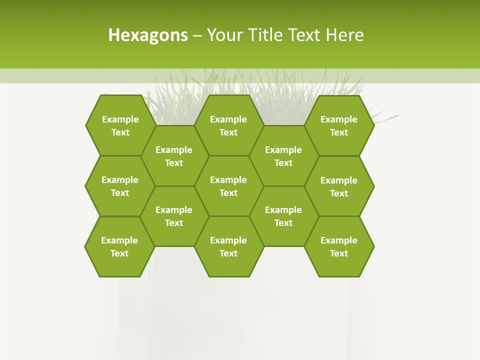 Environment Concept - Green Grass In White Paper Bag PowerPoint Template