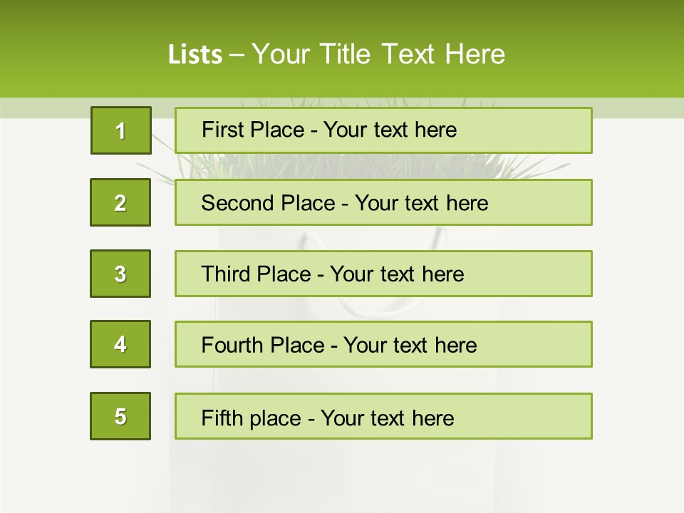 Environment Concept - Green Grass In White Paper Bag PowerPoint Template