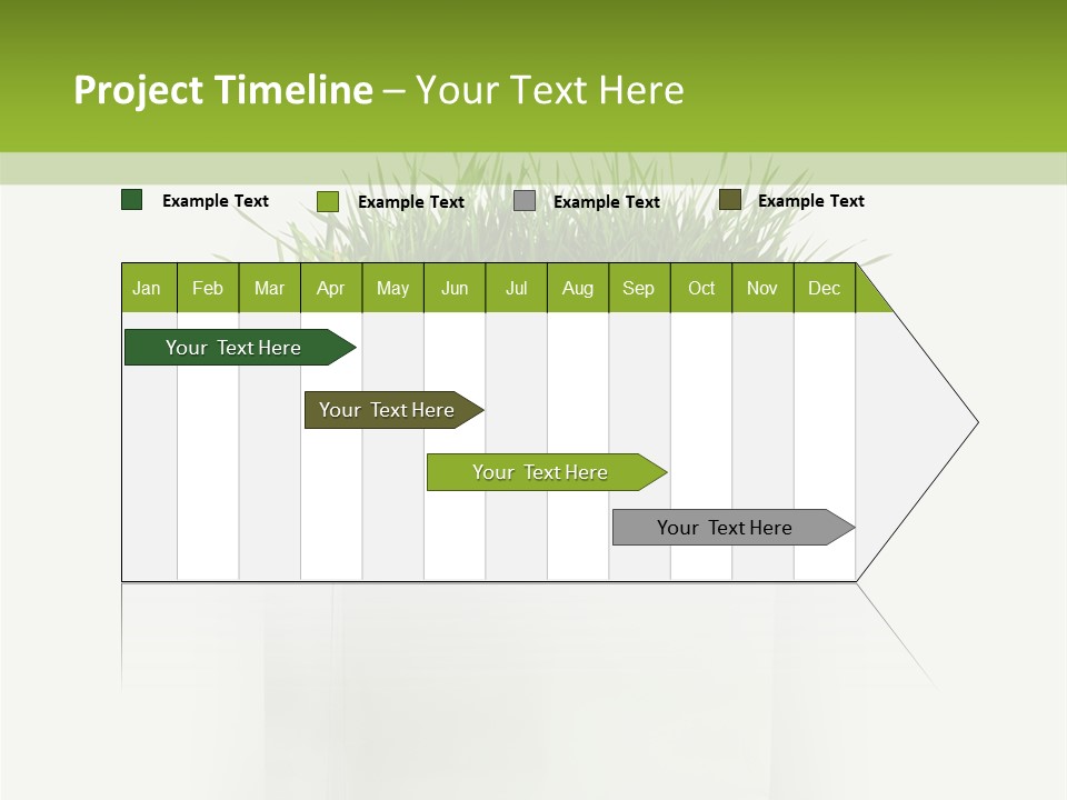 Environment Concept - Green Grass In White Paper Bag PowerPoint Template
