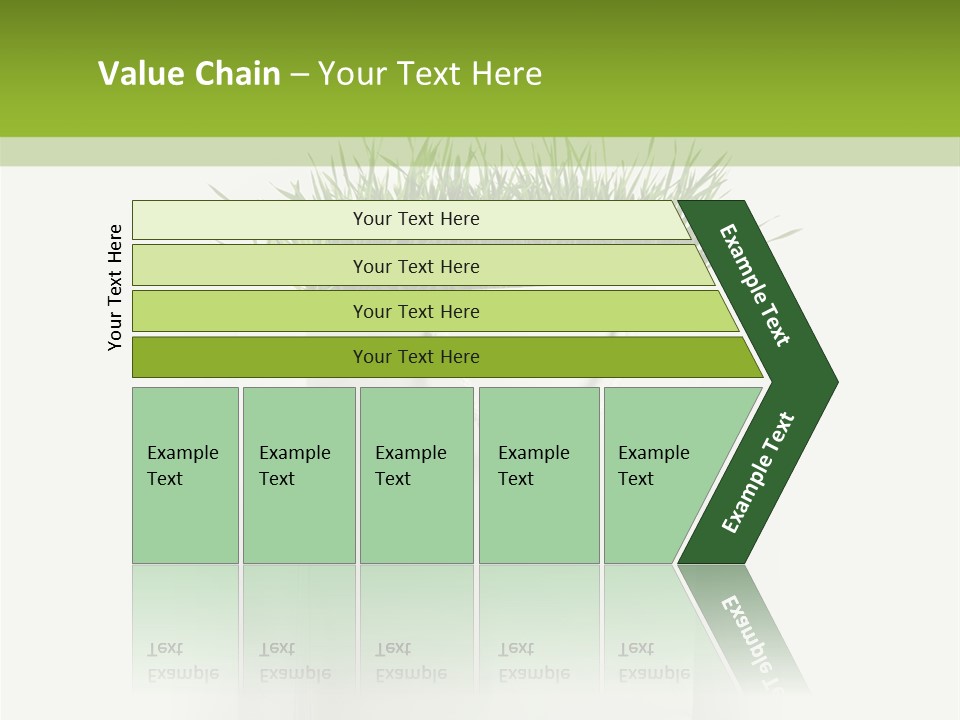 Environment Concept - Green Grass In White Paper Bag PowerPoint Template
