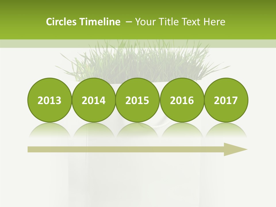 Environment Concept - Green Grass In White Paper Bag PowerPoint Template