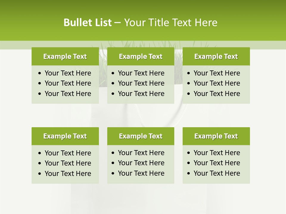 Environment Concept - Green Grass In White Paper Bag PowerPoint Template