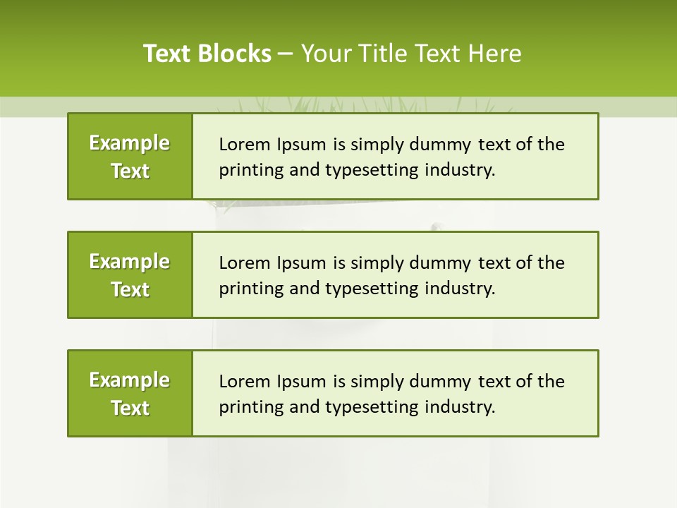 Environment Concept - Green Grass In White Paper Bag PowerPoint Template