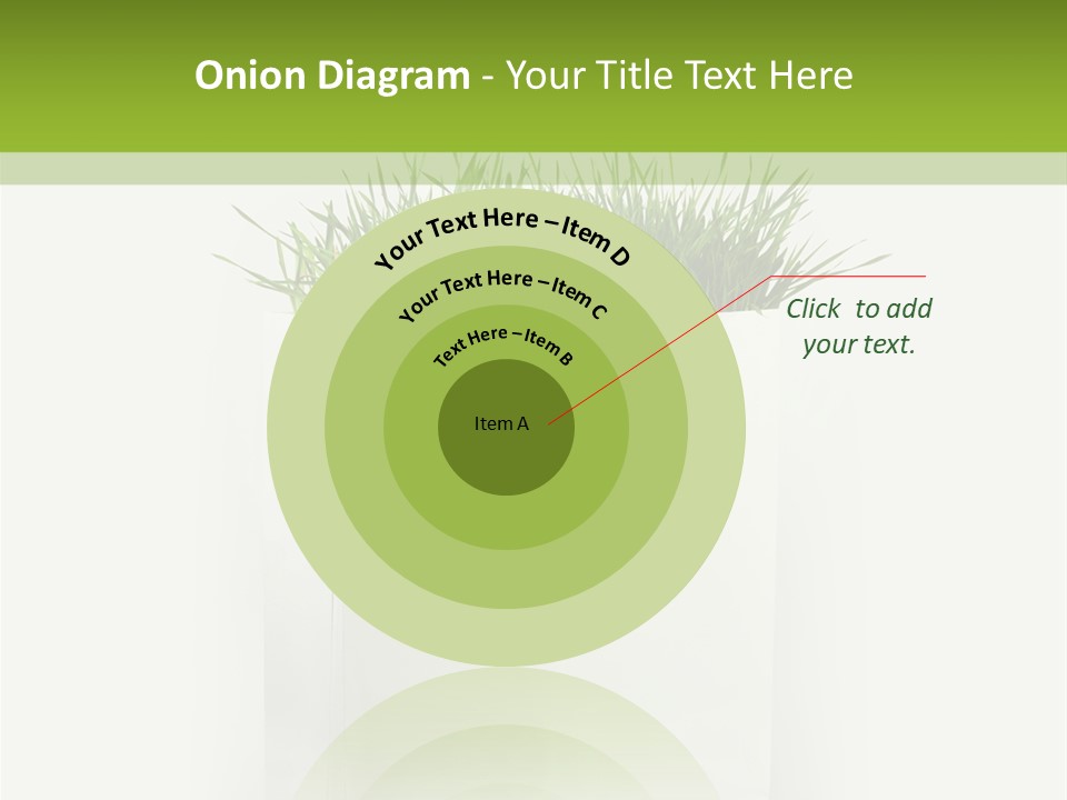 Environment Concept - Green Grass In White Paper Bag PowerPoint Template