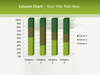 Environment Concept - Green Grass In White Paper Bag PowerPoint Template